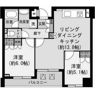 東京都豊島区上池袋４丁目 賃貸マンション 2LDK