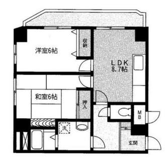 東京都北区滝野川６丁目 賃貸マンション 2DK